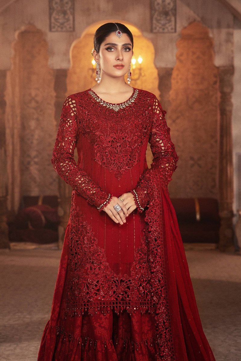 Ruby Red (BD-2305) | Maria B | Mbroidered Unstitched Collection 2021