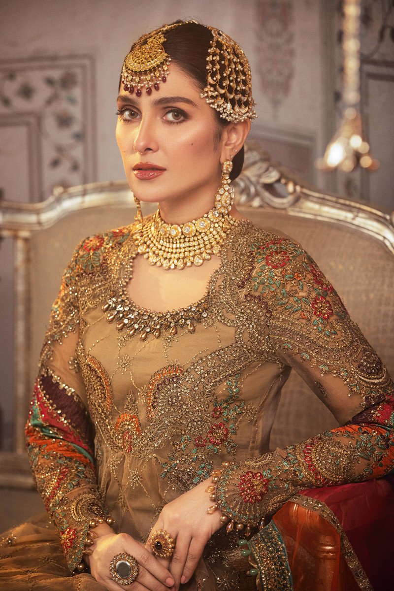 Vintage gold chata patti (BD-2308) | Maria B | Mbroidered Unstitched Collection 2021