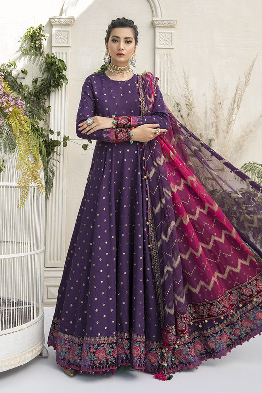 CST-306-Purple | Maria B. | Sateen | Unstitched | Fall Collection'20