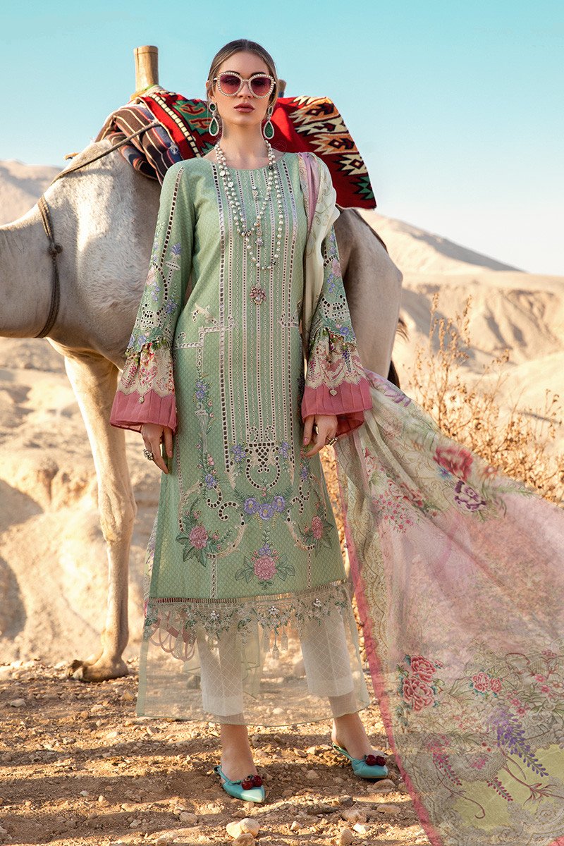 D-2013-A | Maria B. | Unstitched Fabrics | Spring Summer Lawn'20