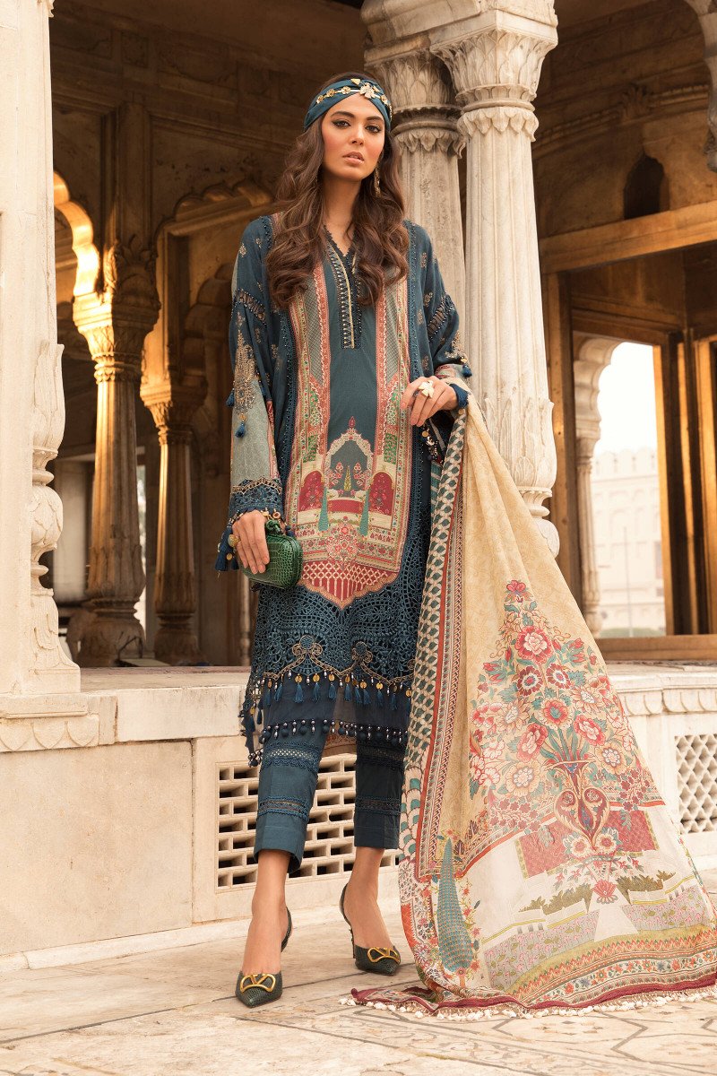 D22-13-A | Maria B | Unstitched Luxury Lawn Collection 2022
