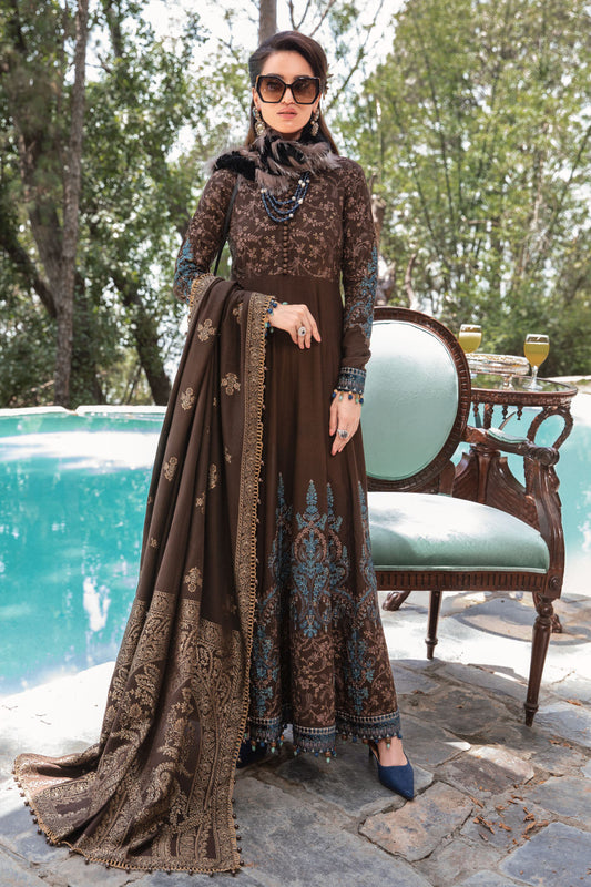 DL-1001-BROWN | Maria B | Linen Winter Unstitched Collection 2022