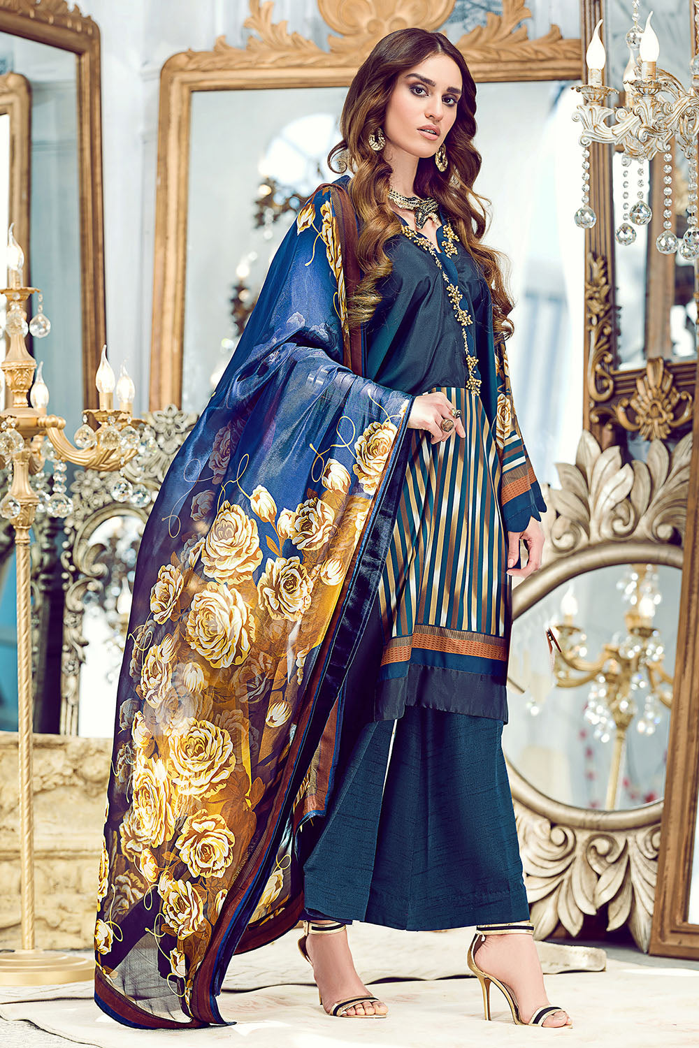 DGS-87 | GulAhmed | Lamis Digital Printed Satin Collection 2021