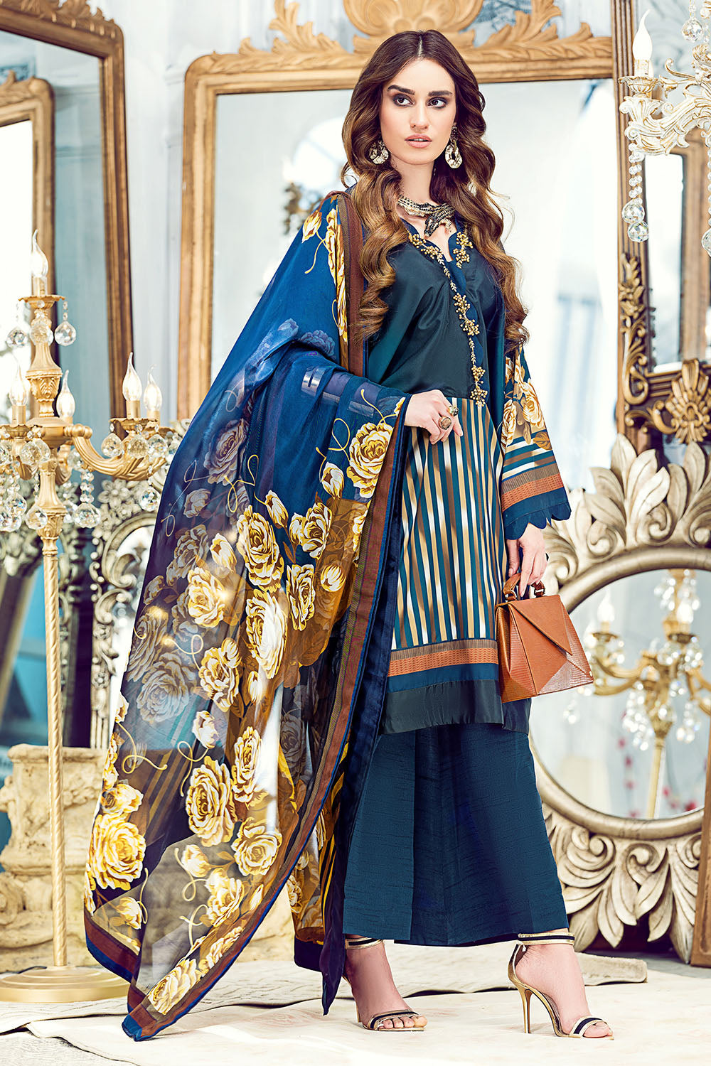 DGS-87 | GulAhmed | Lamis Digital Printed Satin Collection 2021