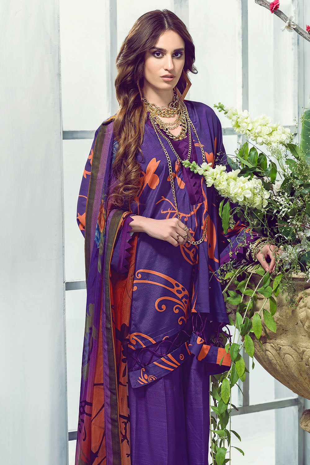 DGS-94 | GulAhmed | Lamis Digital Printed Satin Collection 2021