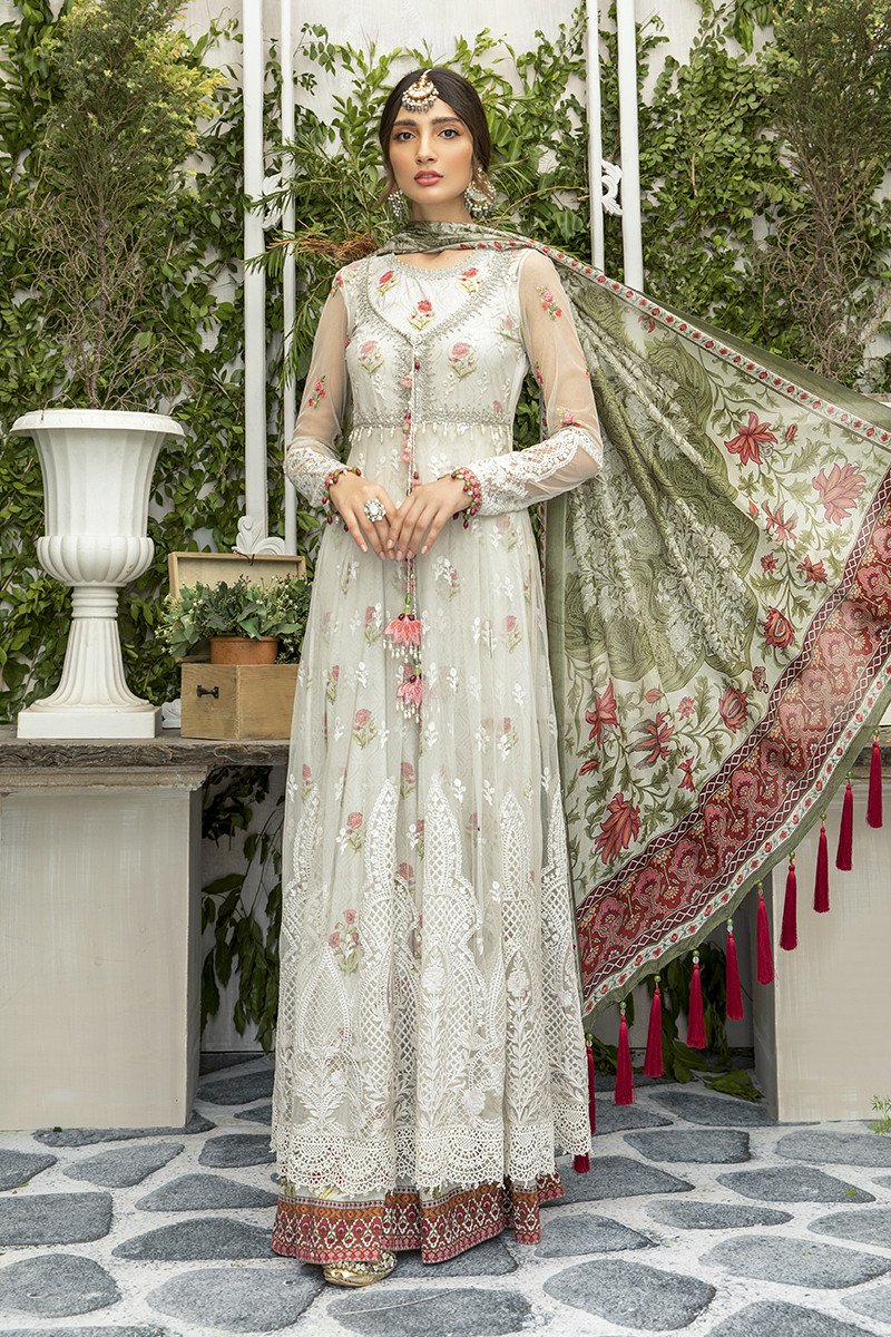 EL-20-02-Cream with Rose Buds | Maria.B. | Eid Lawn Collection 2020