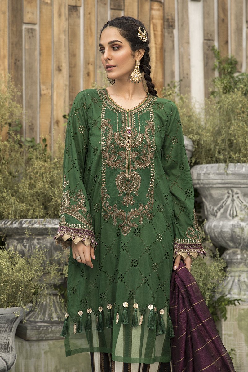 EL-20-07-Emerald Green | Maria.B. | Eid Lawn Collection 2020