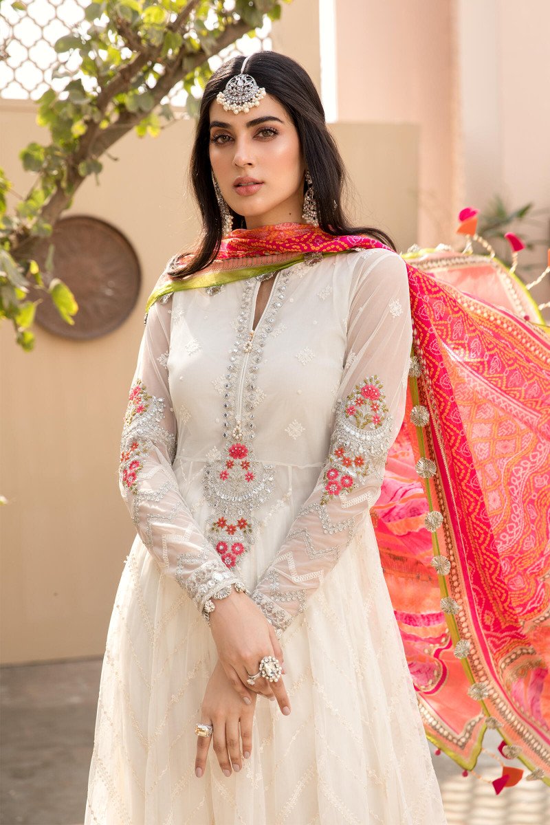 EL-21-08 - White and Pink | Maria B Eid Lawn Collection 2021