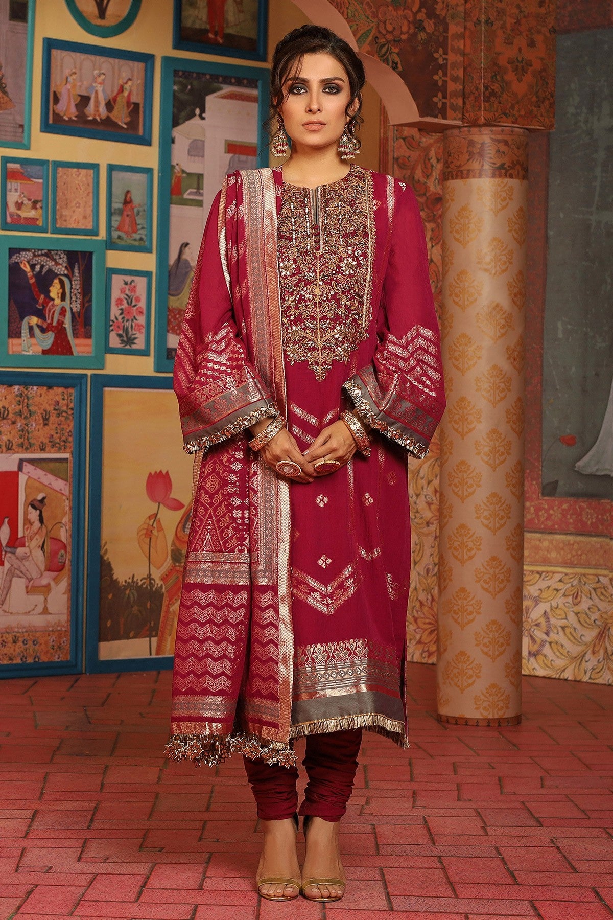 FC-W2A-19-Magenta (Alkaram Festive Collection Volume III)