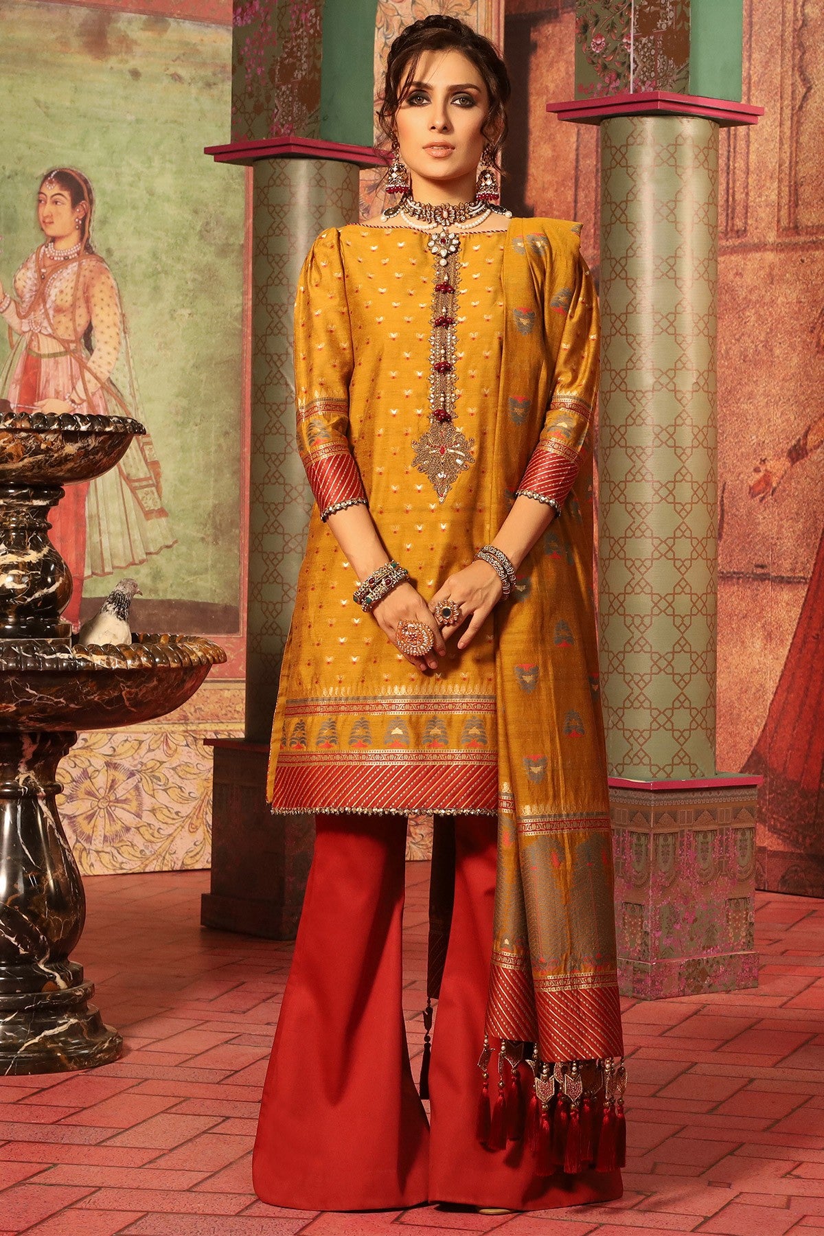 FC-W4B-19-Mustard (Alkaram Festive Collection Volume III)