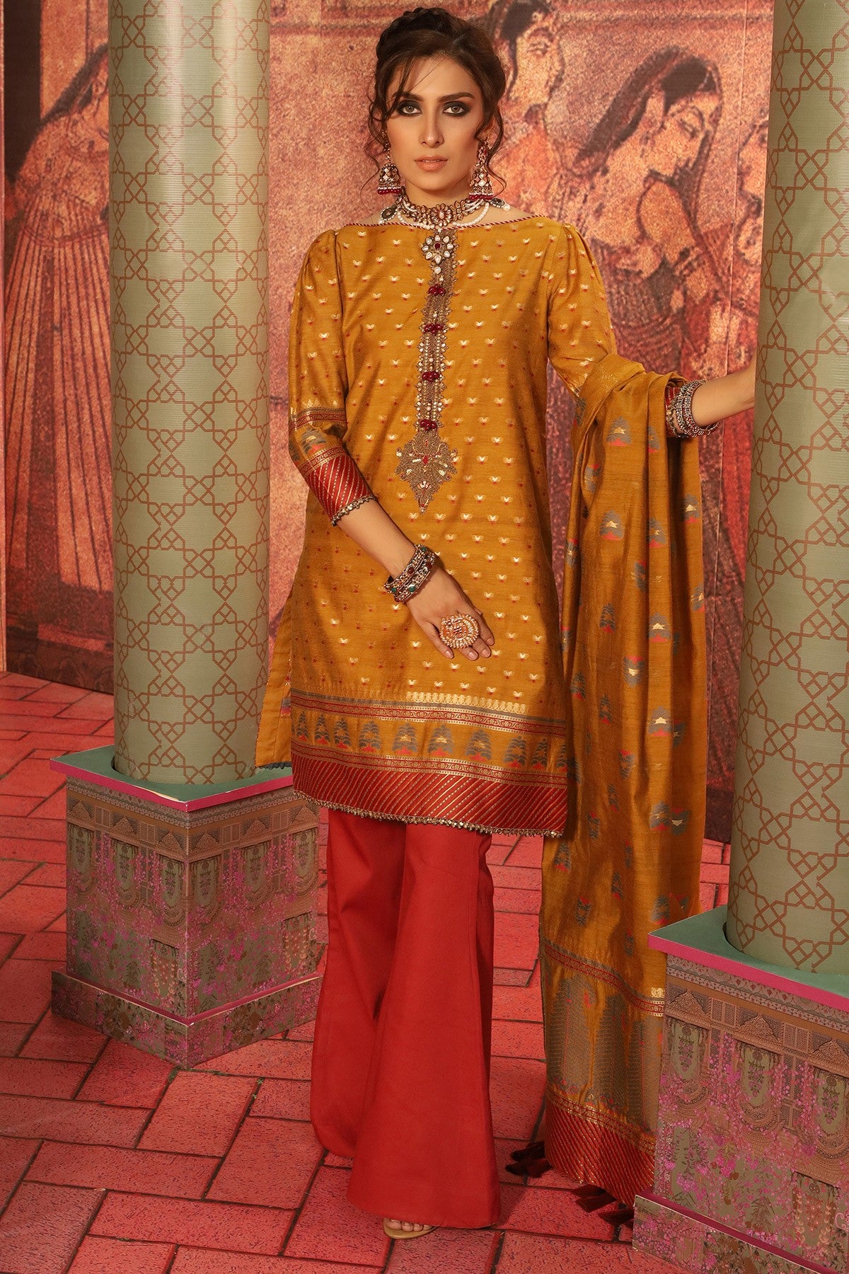 FC-W4B-19-Mustard (Alkaram Festive Collection Volume III)