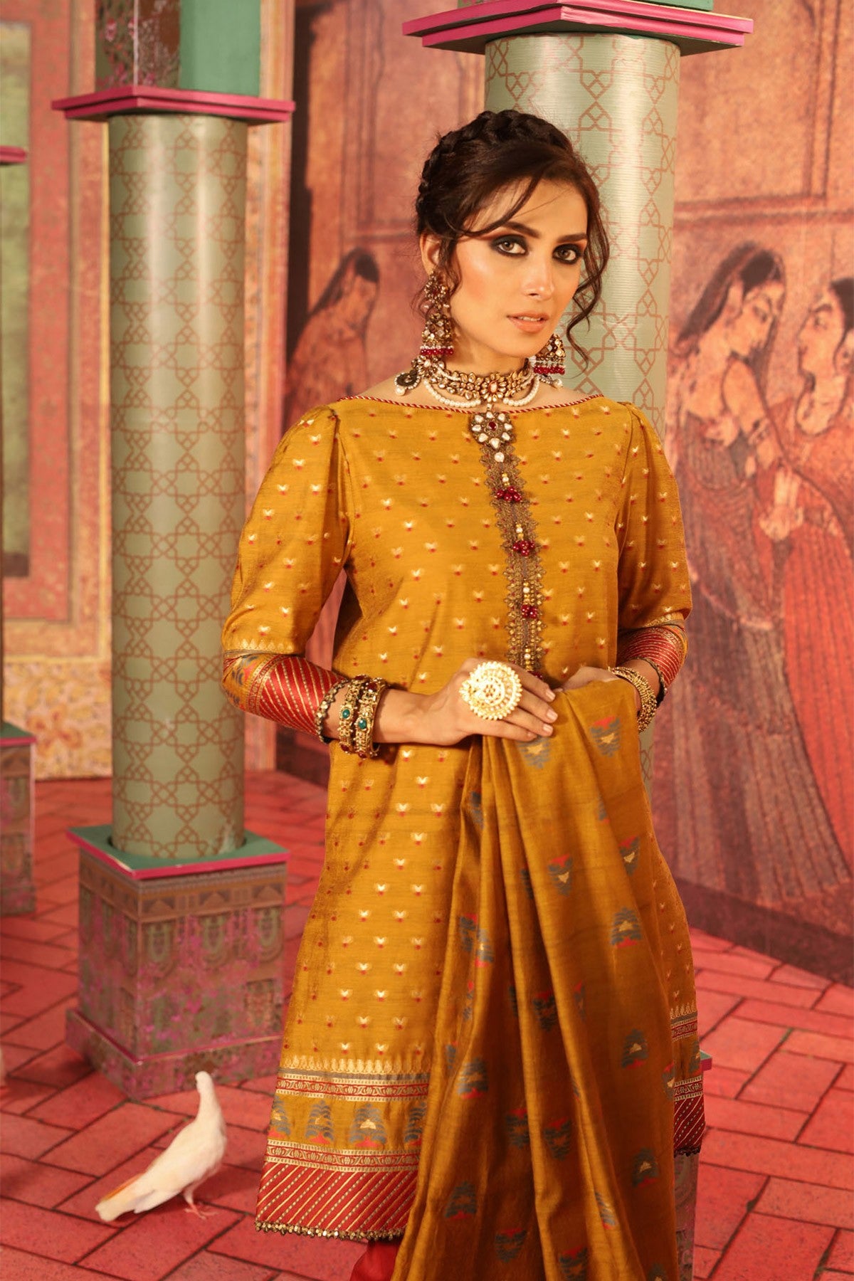 FC-W4B-19-Mustard (Alkaram Festive Collection Volume III)