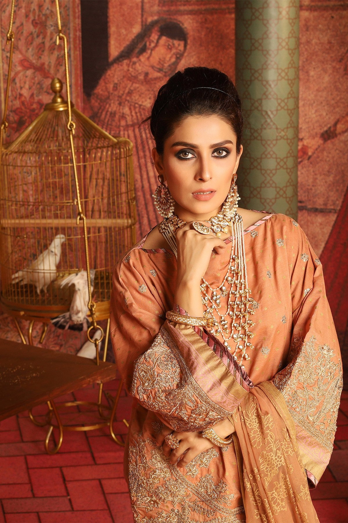 FC-W8D-19-Peach (Alkaram Festive Collection Volume III)