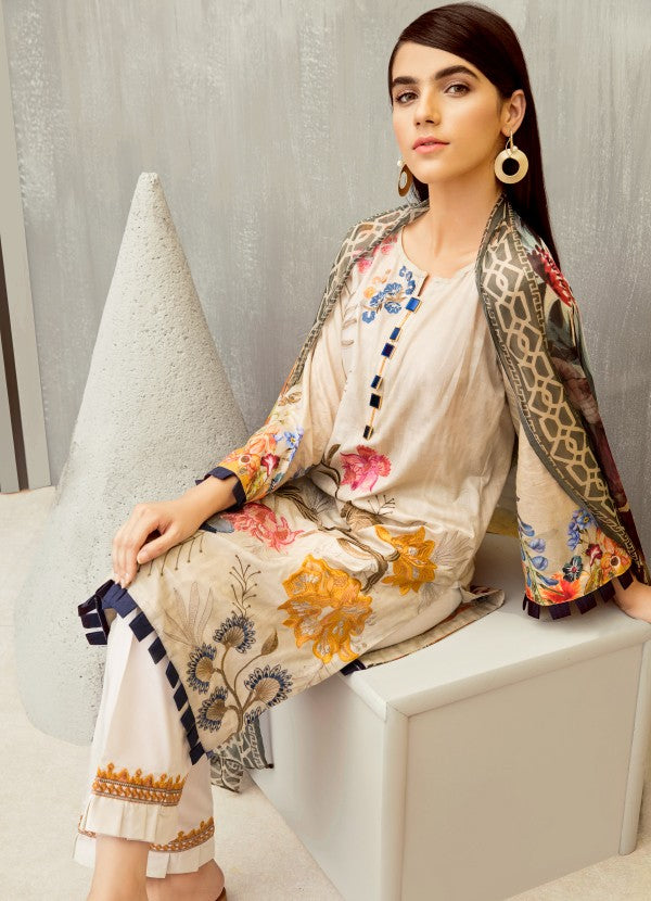 IFL - 05 Almond Buff (3Pc) [Iznik Festive Lawn Collection'19]