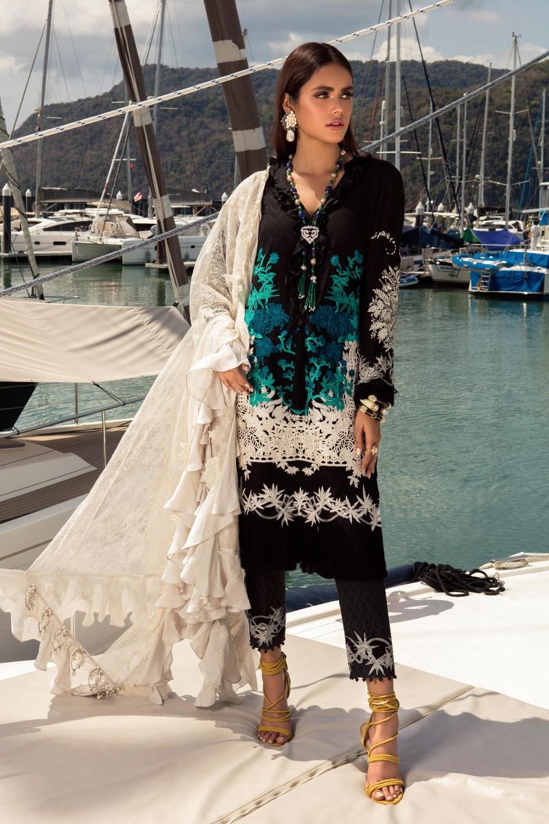 L201-009A-AJ (3Pcs) | Sana Safinaz | Luxury Lawn'20
