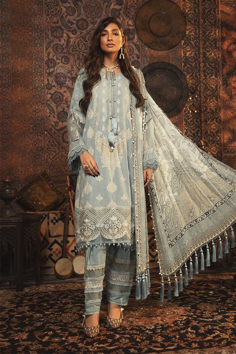 MPT-909-B | Maria B | M.Prints | Unstitched Fabrics | Fall/Winter 20