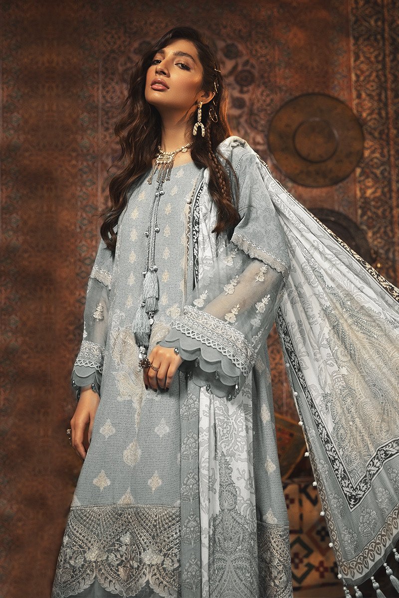MPT-909-B | Maria B | M.Prints | Unstitched Fabrics | Fall/Winter 20