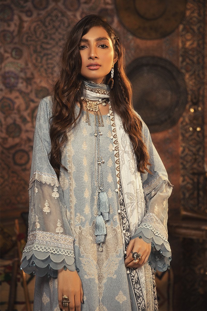 MPT-909-B | Maria B | M.Prints | Unstitched Fabrics | Fall/Winter 20