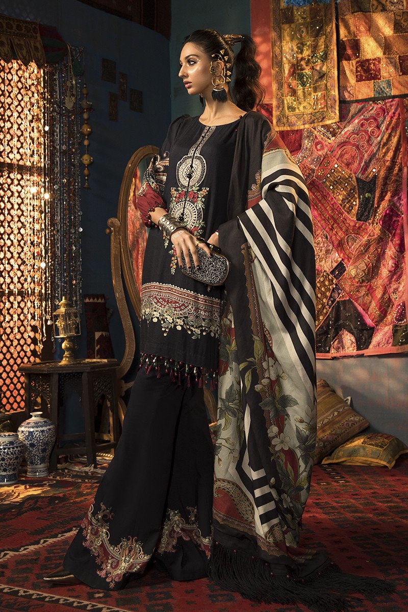 MPT-910-B | Maria B | M.Prints | Unstitched Fabrics | Fall/Winter 20