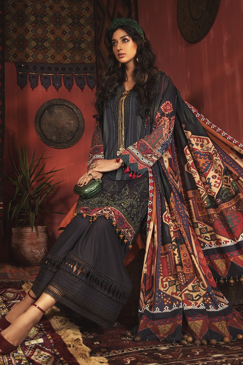 MPT-911-B | Maria B | M.Prints | Unstitched Fabrics | Fall/Winter 20