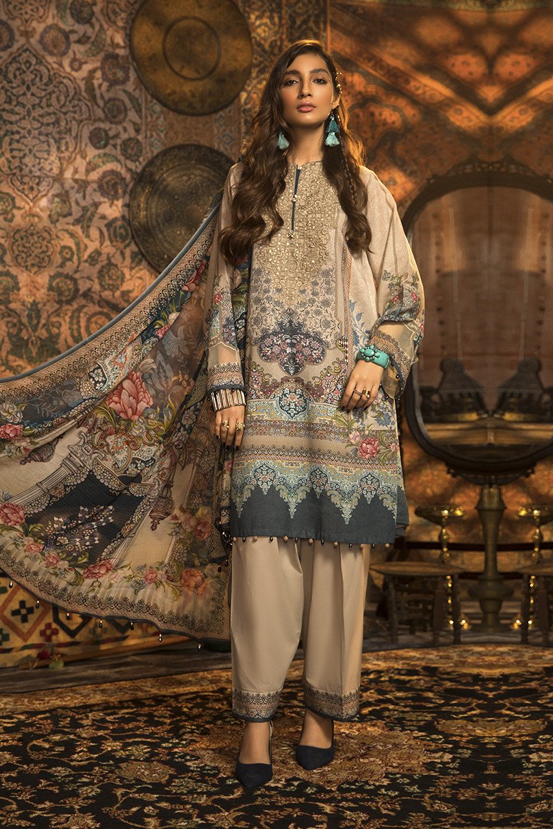 MPT-914-A | Maria B | M.Prints | Unstitched Fabrics | Fall/Winter 20