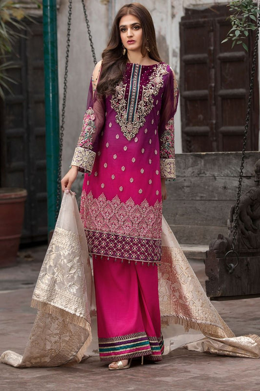 2354 Mulberry Astire | Motifz | Rang-e-Bahar | Luxury Embroidered Crinkle Chiffon'20