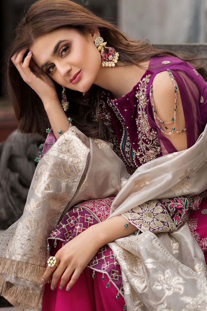 2354 Mulberry Astire | Motifz | Rang-e-Bahar | Luxury Embroidered Crinkle Chiffon'20