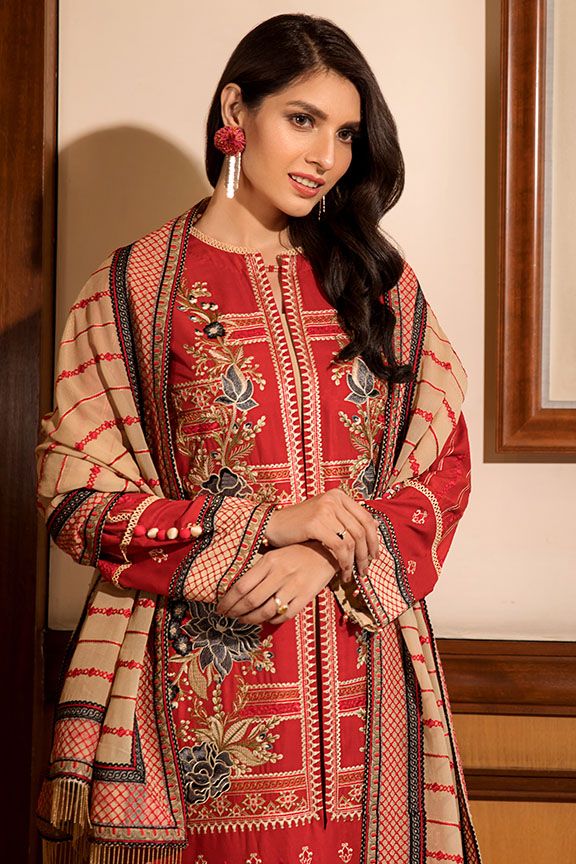 2370 Sylvan Tangerine (Motifz Premium Embroidered Linen)