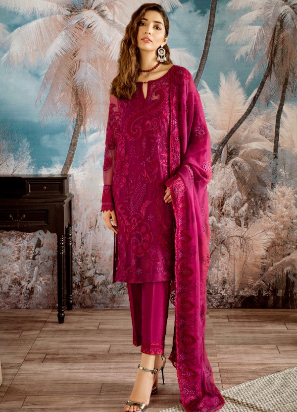 07 Carmine (3PC) [Iznik - Opulent Chiffon Collection]