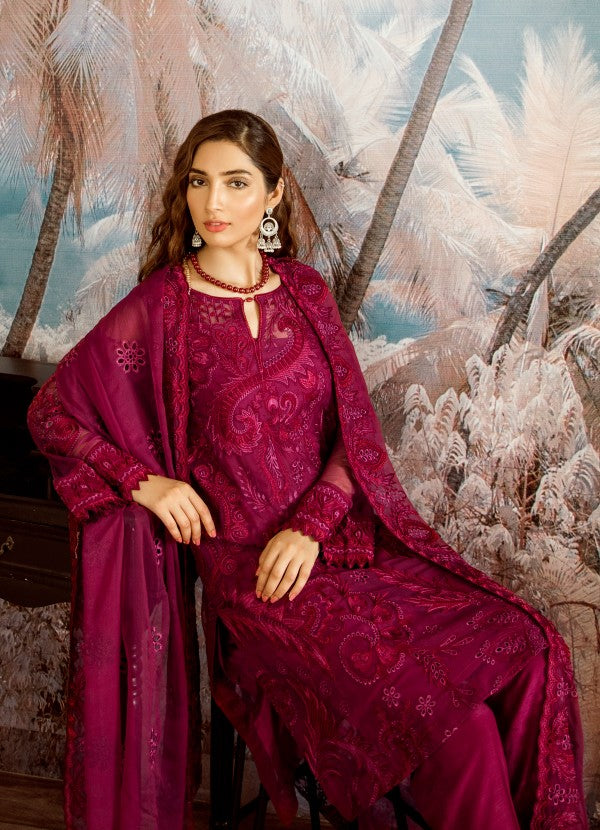 07 Carmine (3PC) [Iznik - Opulent Chiffon Collection]