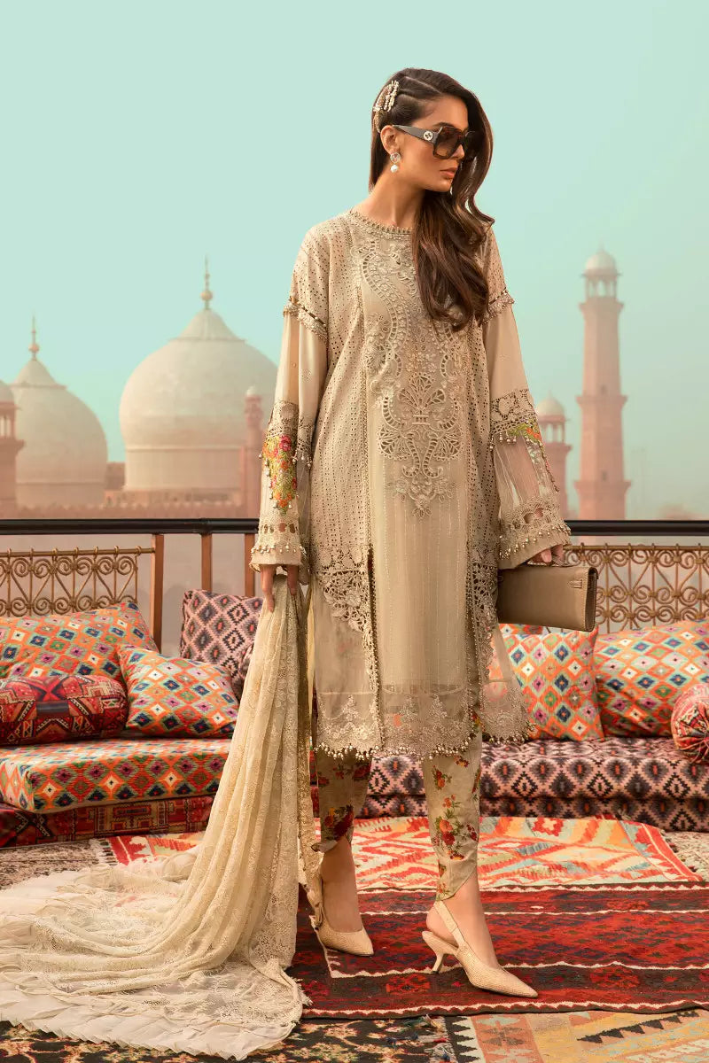 D22-11-B | Maria B | Unstitched Luxury Lawn Collection 2022