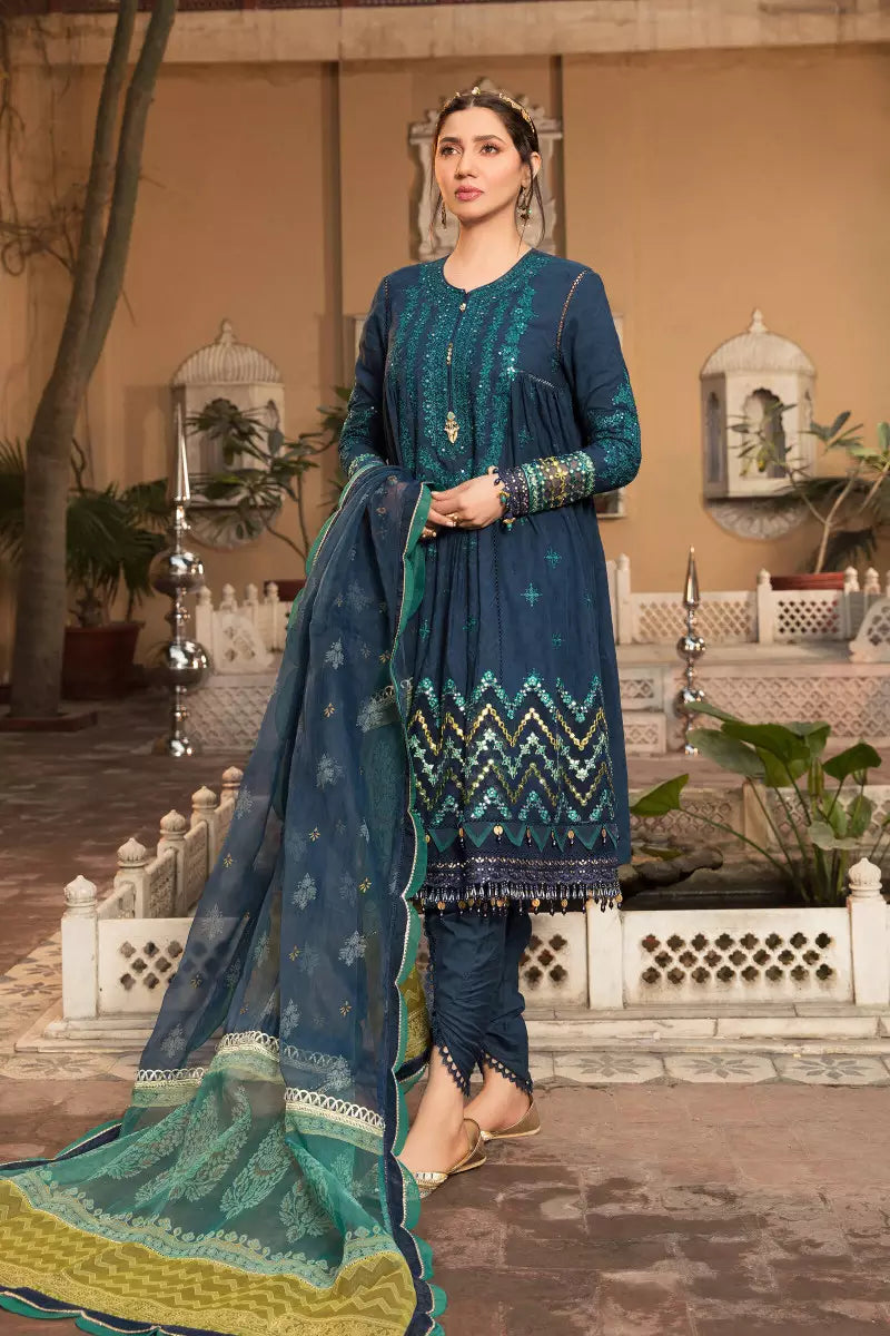 D22-15-B | Maria B | Unstitched Luxury Lawn Collection 2022