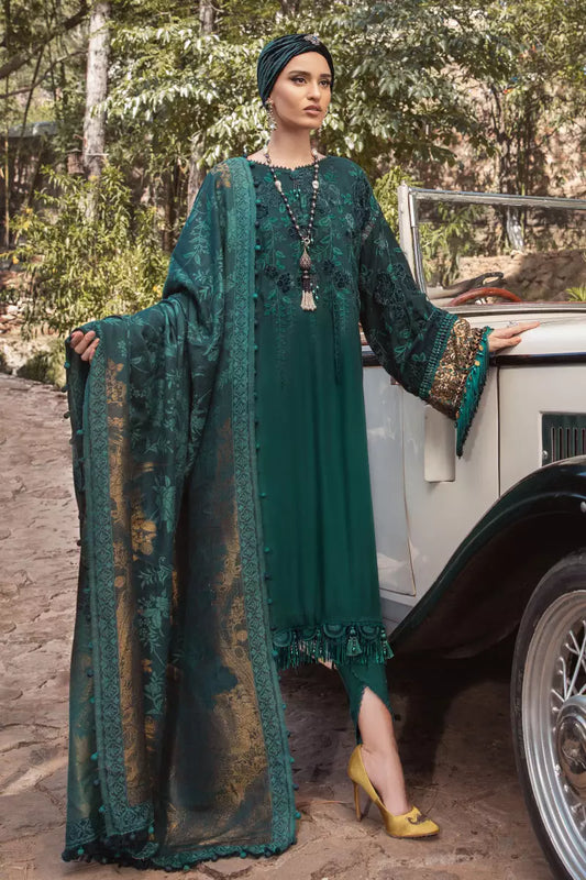 DL-1005-TEAL | Maria B | Linen Winter Unstitched Collection 2022